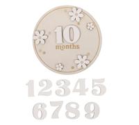 Balacoo Carte de Mensuelle pour Disque Décoratif avec Motif Fleur Blanc Annonce Naissance Accessoire Photo pour Né Cadeau Maternité