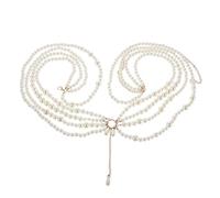 Balacoo Chaîne De Corps Perles Synthétiques Ceinture Réglable Pour Femmes Accessoire De Plage Pour Robe Pull Assortiment Mode
