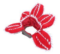 Balacoo Chapeau pour Animaux de Compagnie Fermeture Auto-agrippante en Peluche Forme Fleur Carnivore, Accessoire Décoratif Sûr et Chaud pour Fêtes et Usage Quotidien