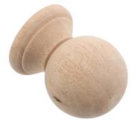 Balacoo Chapiteau Décoratif en Bois Massif pour Poteaux, Finition Brute | Ornement Rond Sculpté, Grain Visible et Style Classique, pour Clôture, Balcon et Poteaux de Terrasse