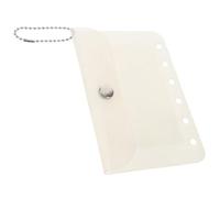 Balacoo Classeur Porte-photocartes A7 à Six Anneaux en PVC Blanc, Portable | Accès Rapide, Style Minimaliste Moderne, pour Photos et Cartes, Usage Mobile et Planning
