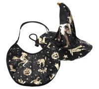 Balacoo Costume Halloween pour Chien et Chat Petit Sorcier Cape et Chapeau Cosplay pour Animaux de Compagnie