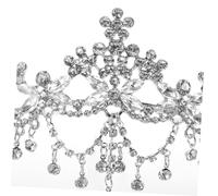 Balacoo Couronne de Mariage Princesse Argentée Cristal Diadème Baroque Élégant Accessoire pour Mariages Fêtes et Engagements