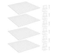 Balacoo Couvercle Grillagé en Plastique pour Aquarium, Anti-Saut | Panneau à Découper Selon la Forme, Six Clips de Fixation, Circulation D'air Maximale, pour Aquarium et Terrarium