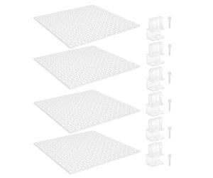 Balacoo Couvercle Grillagé en Plastique pour Aquarium, Anti-Saut | Panneau à Découper Selon la Forme, Six Clips de Fixation, Circulation D'air Maximale, pour Aquarium et Terrarium