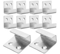 Balacoo Crochets Muraux en Acier Inoxydable Argenté, 10 Pièces, Résistants Déchirure et Robustes pour Supports Muraux de Carrelage et Présentoirs