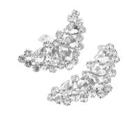 Balacoo Décoration Clips Chaussures Fleuris Faits Main Accessoires Mariée Clips Boucles Cristal Décoratives Talons Hauts Accessoires Femmes Mariage
