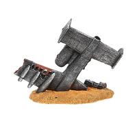 balacoo Décoration d'épave d'avion de chasse d'aquarium : ornements en résine poisson Betta Cave Cachette Habitat Crevettes pour aquarium Décor paysage