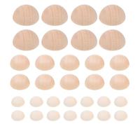 Balacoo Demi-Sphères Bois Naturel 10Mm 15Mm 20Mm - 150 Pièces pour Accessoires de Création et Décoration DIY