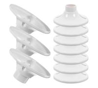 Balacoo Douille D'ampoule E27 Lot de 10 Pièces en Bakélite Blanche Support de Lampe à Vis Plat Éclairage Domestique Stable pour Luminaire de Plafond