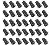 Balacoo Douilles de Roulette Noires Résistantes à L'usure en ABS Lot de 35 Accessoires de Remplacement pour Pieds de Chaise et Objets en Bois pour Roulettes à Tige