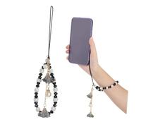 Balacoo Dragonne en Cristal pour Téléphone Portable Lanière Décorative Anti-Perte Breloque Fleurs Cordon en Perles Accessoire Élégant Compatible Smartphones Pendentif Coloré