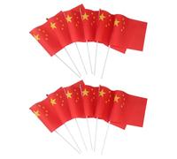 Balacoo Drapeau National Chinois Mini 50 Pièces Plastique 14X21 CM Santé Sûre Non Toxique à Main pour Rassemblements et Décorations