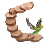 Balacoo Échelle pour perroquet - Jouet de dentition - Jouet d'équilibre pour hamster - Plateforme - Perchoir - Cage - Jouet pour perroquet - Aire de jeu - Perchoir debout - Hamster - Jouet en bois