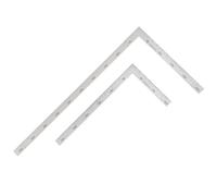 Balacoo Équerre de menuisier en acier inoxydable pour dessin technique et menuiserie, lot de 2 pièces, échelle claire, pour architecture et étudiants