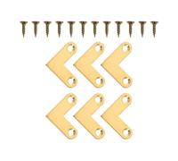 Balacoo Équerres d'angle en Laiton 6 Pièces 90° pour Cadre Tableau et Étagère Angle Montage Professionnel et Support de Renfort