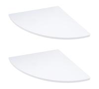 Balacoo Étagère d'angle Simple et Classique en PVC Blanche Surface Lisse et Légère, Étagère Murale de Rangement pour Salle de Bain et Balcon