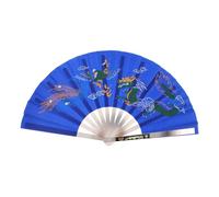 Balacoo Éventail de Tai en Acier Inoxydable Portable pour Danse et Arts Martiaux, Style Traditionnel Élégant en Soie, Améliore la Coordination pour Pratique de Danse