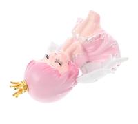 Balacoo Figurine de Gâteau Fille Résine Décoration Cupcake Miniature Ange Sculpture Rose pour Anniversaire