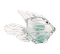 Balacoo Figurine Poisson en Cristal Vert, Décoration Marine Artisanale | Objet Décoratif de Table, Accent de Bureau, Pièce de Collection, Style Inspiré de L'océan