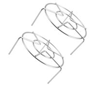 Balacoo Grille de Cuisson Vapeur Multifonction 2pcs en Acier Inoxydable Argenté Trépied Solide pour Cuisson Vapeur à Domicile Restaurant