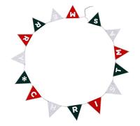 Balacoo Guirlande de Fanions Noël Triangle en Feutre de Laine Festive | Décor à Suspendre, Usage Intérieur Bureaux, Éléments Classiques de Noël, Réutilisable