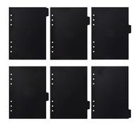 Balacoo Intercalaires de Classeur A5 Noir en Pp 6 Pièces pour Séparer Documents et Références Rapides, Accessoires Pratiques pour Rapports et Présentations