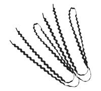Balacoo Lacets Plats Noirs en Tissu 120cm Motif Ondulé en S pour Chaussures Décontractées et Baskets, Lacets de Rechange Polyvalents pour Adultes et Garçon et Filles