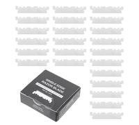 Balacoo Lames de Rasoir Coupe Précise en Acier Inoxydable Argentées 100 Pcs Pratique et Portable pour Cheveux Fins et Courts pour Usage à Domicile Voyage