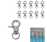 balacoo Lot de 10 boucles de verrouillage de cage à oiseaux en métal pour animaux de compagnie - Accessoire de cage d'évasion pour oiseaux de compagnie, petits animaux