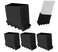Balacoo Lot de 4 Embouts de Pieds d'Escabeau Antidérapants en Caoutchouc Écologique, Amortissants et Insonorisants, Surface d'Appui Élargie pour Protection du Sol et Stabilité de L'Échelle