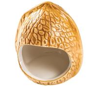 Balacoo Maison Décorative pour Hamster et Petits Écureuils en Céramique Khaki, Lit Portable Facile à Transporter pour Décoration Intérieure
