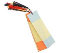 Balacoo Marque-Pages Vierges en Papier Lot de 20 Fil de Coton, Personnalisables pour Enseignants et Élèves, pour Activités DIY et Présents de Noël, Couleur Aléatoire