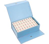 Balacoo Mini Jeu de Mahjong Portable Boîte de Rangement, Caractères Clairs sans Bavures, pour Voyages et Fêtes en Plein Air Couleur