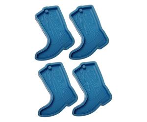 Balacoo Moule à porte-clés en silicone forme botte lot de 4 user-friendly pour créations DIY bijoux et décorations