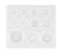 Balacoo Moules à Boutons en Silicone pour Résine Époxy 3 Pièces, Accessoires de Bricolage Flexibles Surface Facile à Démouler pour Création DIY