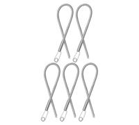 Balacoo Outil D'enfilage de Corde à Ressort Léger Flexible en Acier Inoxydable Argenté, 5 Pièces et Polyvalent pour Couture et Réparation de Cordons et Ceintures