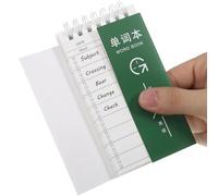 Balacoo Pack de 3 Carnets Vocabulaire Vert en Papier pour Étudiants Fonction D'enregistrement et Planification Diy, pour L'école Voyage