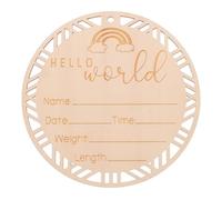 Balacoo Panneau Annonce Naissance Naturel Rond Décoration Photo Annonce Prénom Plaque pour Accessoire et Élégant