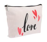 Balacoo Paquet de Voyage Fermeture Éclair Simple Trousse de Maquillage Imperméable en Coton et Lin Rangement des Produits de Toilette pour Femmes Voyageuses