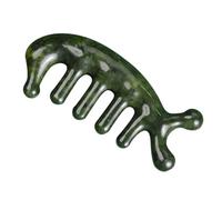 Balacoo Peigne Masseur en Jade Vert pour Massage du Cuir Chevelu Ergonomique Outil de Grattage Confortable et Facile à Utiliser pour Relaxation et Bien-