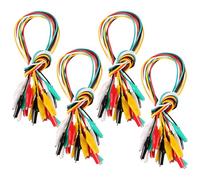 Balacoo Pinces Crocodiles Électriques Design Ergonomique Lot de 40 avec Câble Flexible en Cuivre Isolé Pvc et Surface Brillante, pour Tests Électriques et Prototypage
