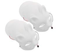 Balacoo Plastique Masque de Cosplay 6 Pièces à Peindre Blanc | Surface Lisse sans Bavure, Léger et Confortable, avec Bande Élastique, pour Jeu D'interprétation et Cours D'art
