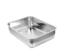 Balacoo Plat Inox Rectangulaire pour Grillade de Poisson Acier Inoxydable et Profond Compatible Plaques Induction Multifonction Cuisson et Service Grande Robuste