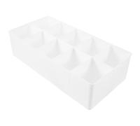 Balacoo Plateau de Rangement à Monnaie Blanc 10 Compartiments en Plastique pour Bureau et Commerce, Boîte Multi-grille Portable pour Pièces et Billets, Organiseur de Tiroir-caisse Compact