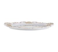 Balacoo Plateau en Plastique PP et Verre pour Rangement et Décoration Miroir Décoratif Rétro Blanc Élégant et Délicat pour Chambre et Salon