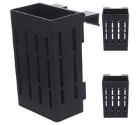 Balacoo Pot de Plante D'aquarium Suspendu Noir 3 Pièces en Plastique | Support à Trous pour Plantes Aquatiques, Fournitures pour Aquarium, Usage en Bassin