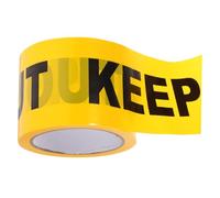 Balacoo Ruban de Sécurité Jaune Non Adhésif Bandeau de Mise Garde Keep Out pour Scène de Crime et Chantier Ruban de Danger Polyvalent et Visible