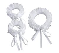 Balacoo Set de Manchettes Détachables à Volants Dentelle Française avec Col pour Femmes Accessoires Élégants pour Mariage Ballets et Événements Formels