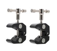 Balacoo Super Pince de Serrage en Alliage D'aluminium 2pcs Filetage 1/4 et 3/8 Pouces, Support de Caméra Antidérapant pour Plaques en Verre et Accessoires Photo